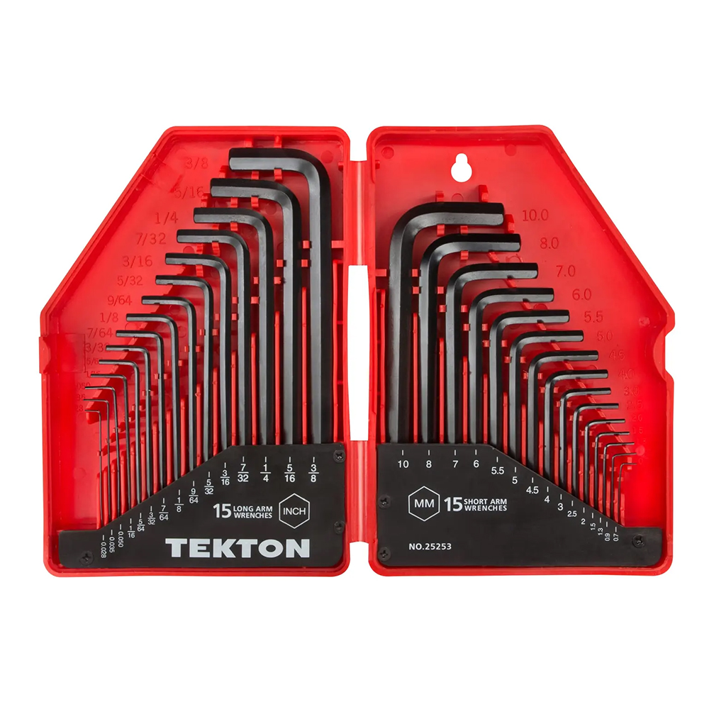 Tekton 30-Piece Hex Key Wrench (0.028-3/8 Inch, 0.7-10mm) from Columbia Safety